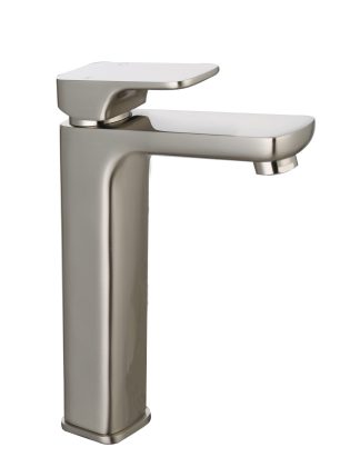 Kompakt Eckig Tower Basin Mixer Brushed Nickel