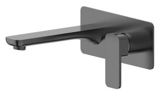 Kasten Basin Bath Mixer with Spout Brushed Gun Metal