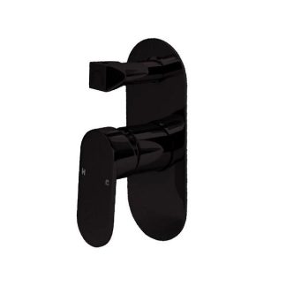 Oval Curve Diverter Shower Mixer Matte Black