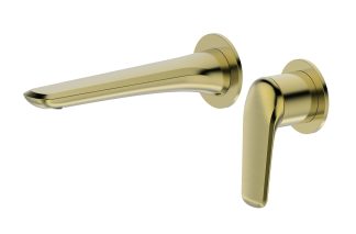 Berlin Basin Bath Wall Mixer Brushed Gold