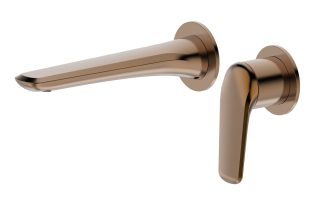 Berlin Basin Bath Wall Mixer Brushed Bronze
