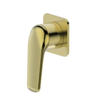 Berlin Square Wall Mixer Brushed Gold