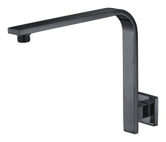 Eckig Square Curve Wall Shower Arm Brushed Gun Metal