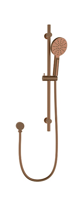 Rund 100 Multifunction Sliding Shower on Rail Brushed Bronze