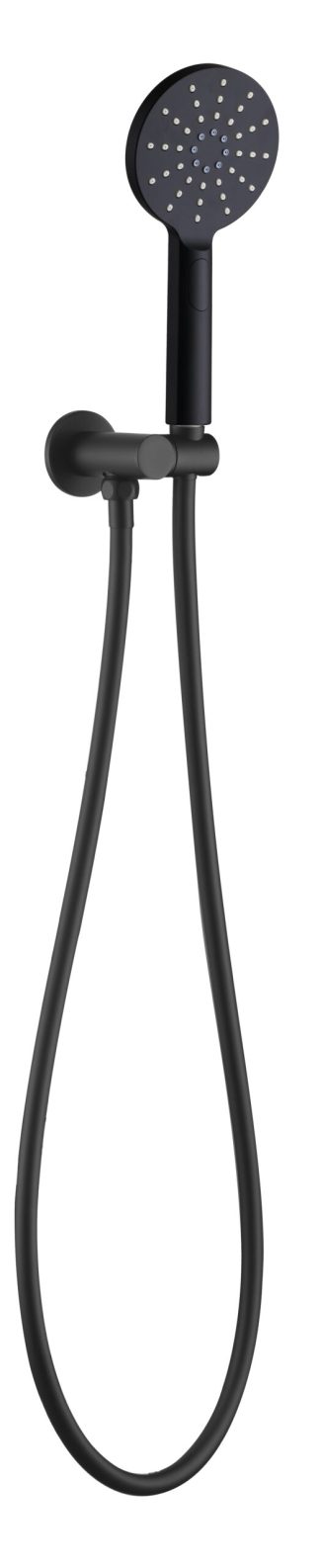 Rund Round Shower On Bracket Matte Black