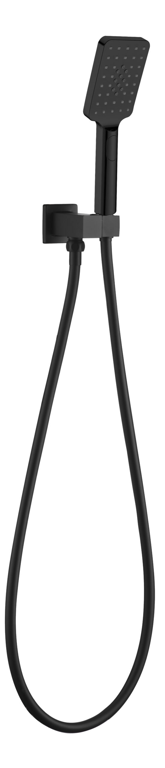 Eckig Square Shower On Bracket Matte Black