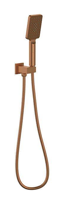 Eckig Square Shower On Bracket Brushed Bronze