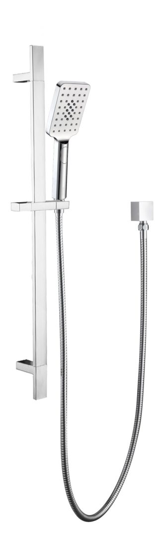 Wahlen 10 Square Multifunction Sliding Shower On Rail Chrome
