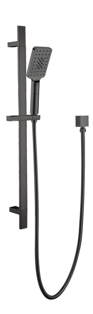 Wahlen 10 Square Multifunction Sliding Shower On Rail Matte Black