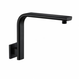 Eckig Curved Shower Arm Matte Black Finish