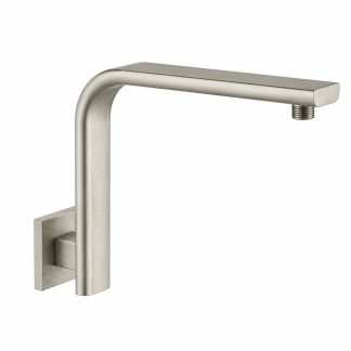 Eckig Curved Shower Arm Brushed Nickel Finish