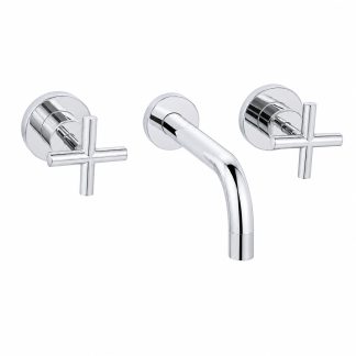 Wahlen 10 Cross Handle Bath Set Chrome