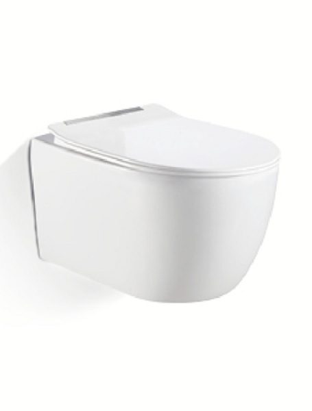 Ascoli Rimless Flushing Wall Hung Toilet Suite - Image 3
