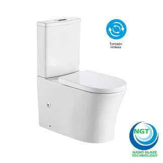 Spoleto Rimless Tornado Flushing Back To Wall Toilet Suite