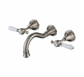 Bordeaux Wall Bath Set Brushed Nickel