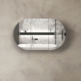Bondi 1200 Shaving Cabinet Black Oak