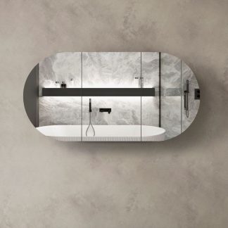 Bondi 1800 Shaving Cabinet Black Oak