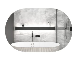 Bondi 900 Shaving Cabinet Black Oak