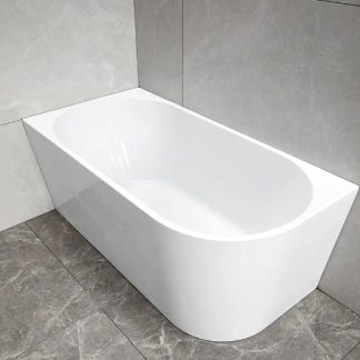 Mila 1700mm Round Corner Bath Left
