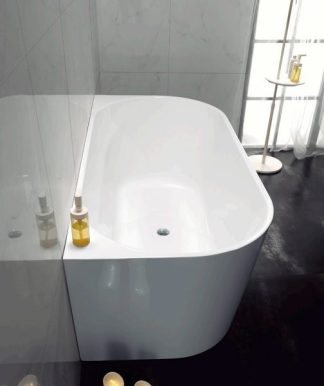 Cortona 1700mm Round Back to Wall Bath