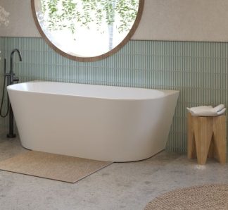 Cortona 1700mm Back To Wall Bath Matte White