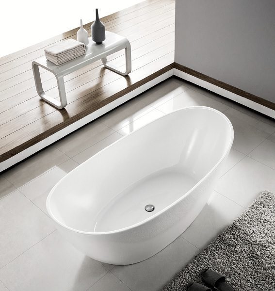 Gubbio 1500mm Double High Back Freestanding Bath - Image 2