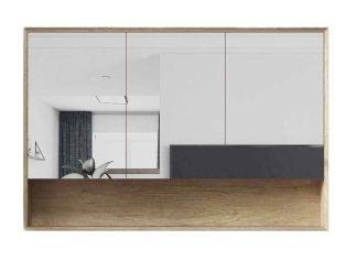Byron Natural Oak 1200mm Shaving Cabinet