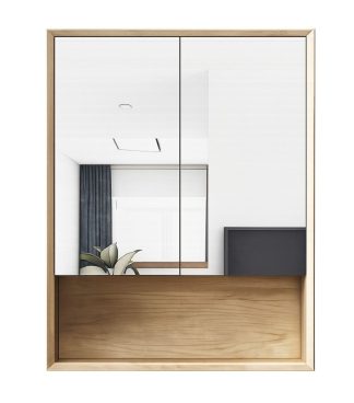 Byron Natural Oak 600mm Shaving Cabinet