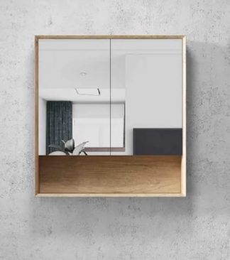 Byron Natural Oak 750mm Shaving Cabinet