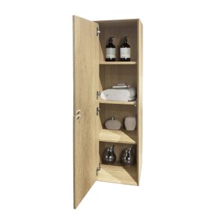 Byron Tall Boy Natural Oak Wall Hung