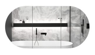 Bondi 1800 Shaving Cabinet Natural Oak