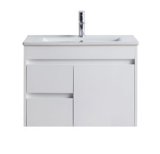 Wall Hung 750 Vanity PVC Finger Pull Left Drawers