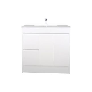 Slimline Ensuite 900mm Vanity PVC Left Drawers