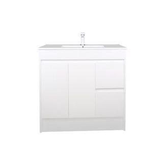 Slimline Ensuite 900mm Vanity PVC Right Drawers