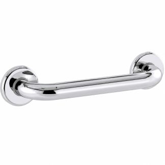 Polished Grab Rail Straight 300mm Clam Flange