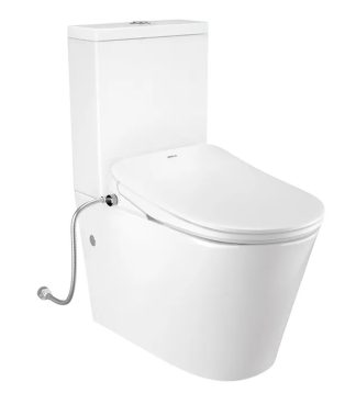 Alzano Bidet Spa Rimless Back To Wall Toilet Suite Gloss White