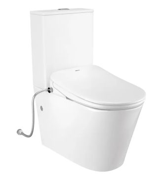 Radiant Bidet Spa Tornado Rimless Back To Wall Toilet Suite Gloss White