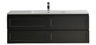 Fremantle 1500 Wall Hung Vanity Matte Black