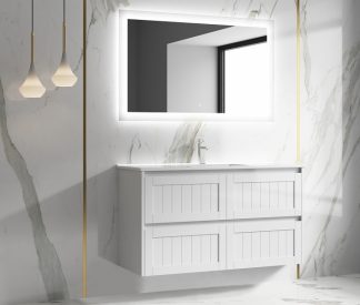 Heritage PVC 1200 Vanity Finger Pull Wall Hung