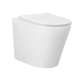 Alzano Pan Only Hurricane Rimless Flushing Wall Faced Toilet Suite Matte White