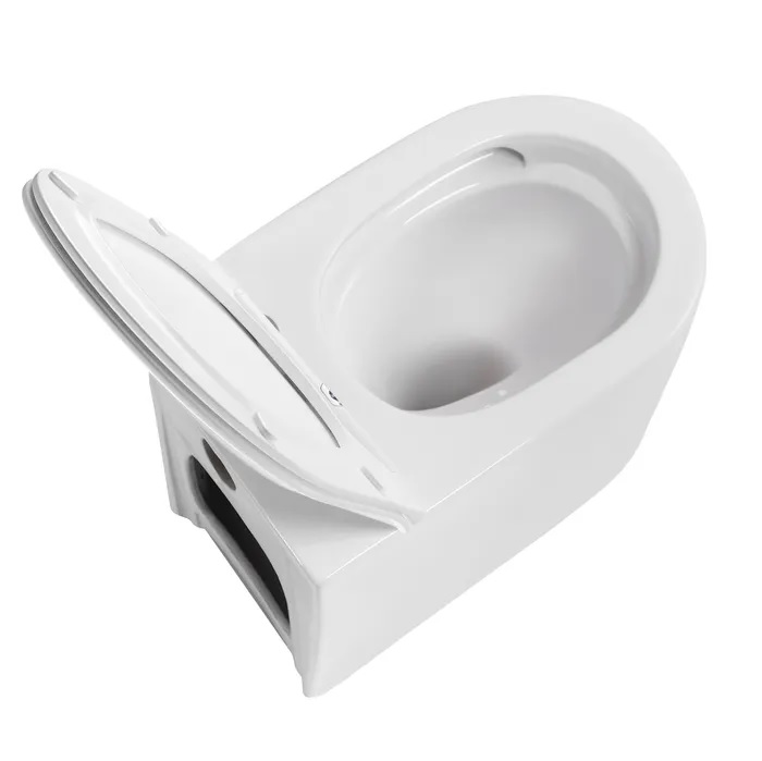 Alzano Hurricane Rimless Flushing Wall Faced Geberit Toilet Suite Matte White - Image 4