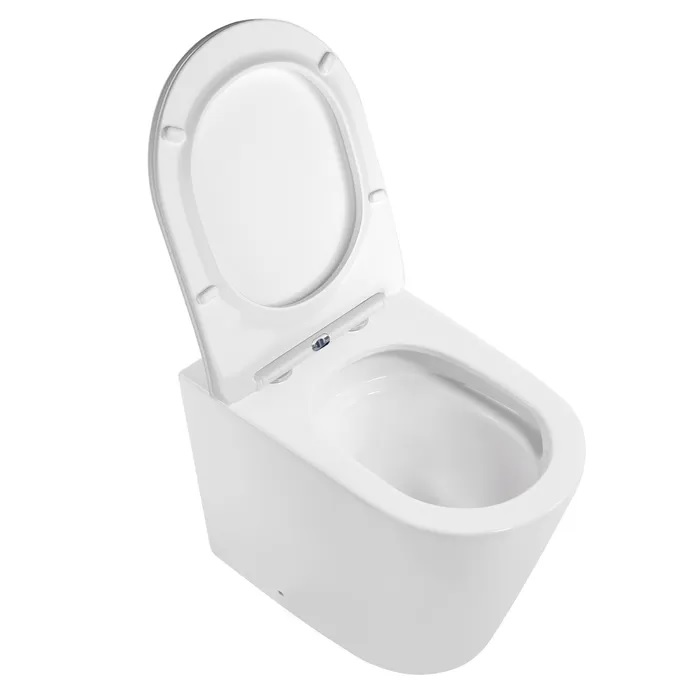 Alzano Hurricane Rimless Flushing Wall Faced Geberit Toilet Suite Matte White - Image 3