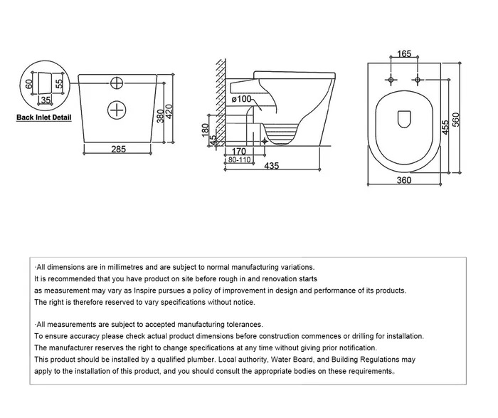 Alzano Hurricane Rimless Flushing Wall Faced Geberit Toilet Suite Matte Black - Image 2