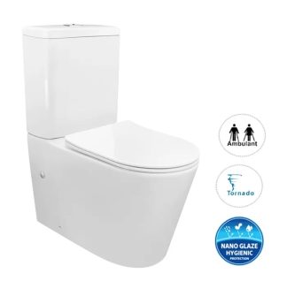 Feanza Tornado Back To Wall Toilet Suite Gloss White