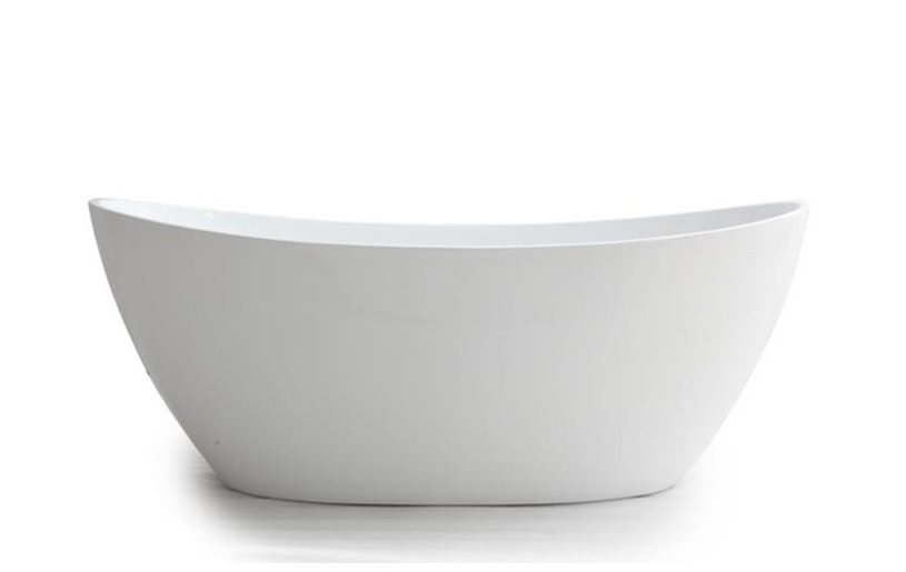 1500mm Double High Back Freestanding Bath Matte White - Image 3