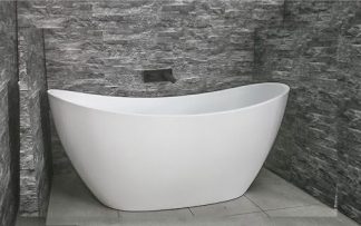 1500mm Double High Back Freestanding Bath Matte White