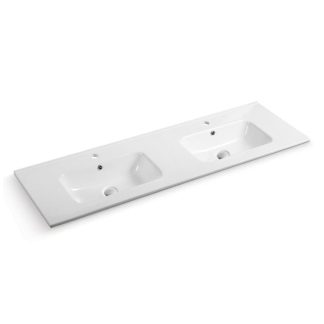 Ceramic 1500mm Vanity Top Double Bowl White (02)