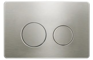 Stainless Flush Plate Dual Round Buttons