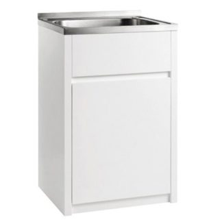 Laundry Tub 600mm with Cabinet Finger Pull 45L