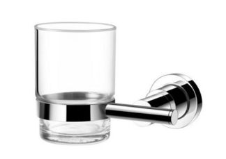 Elle Round Single Tumbler Holder Chrome